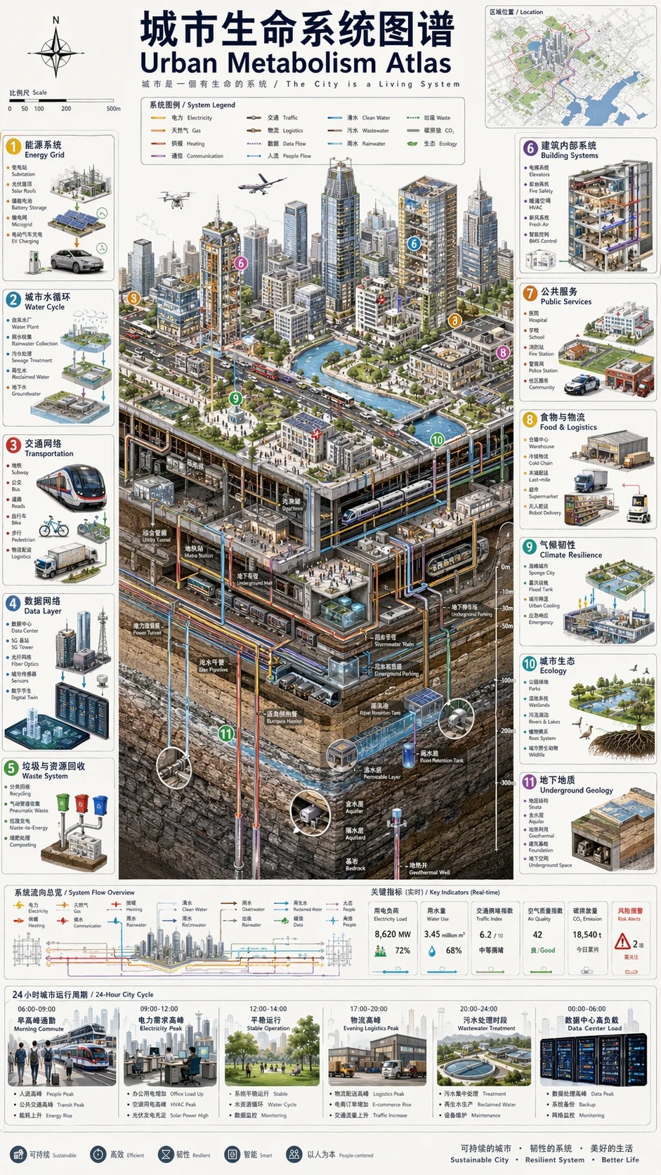 Urban Building Cutaway Infographic