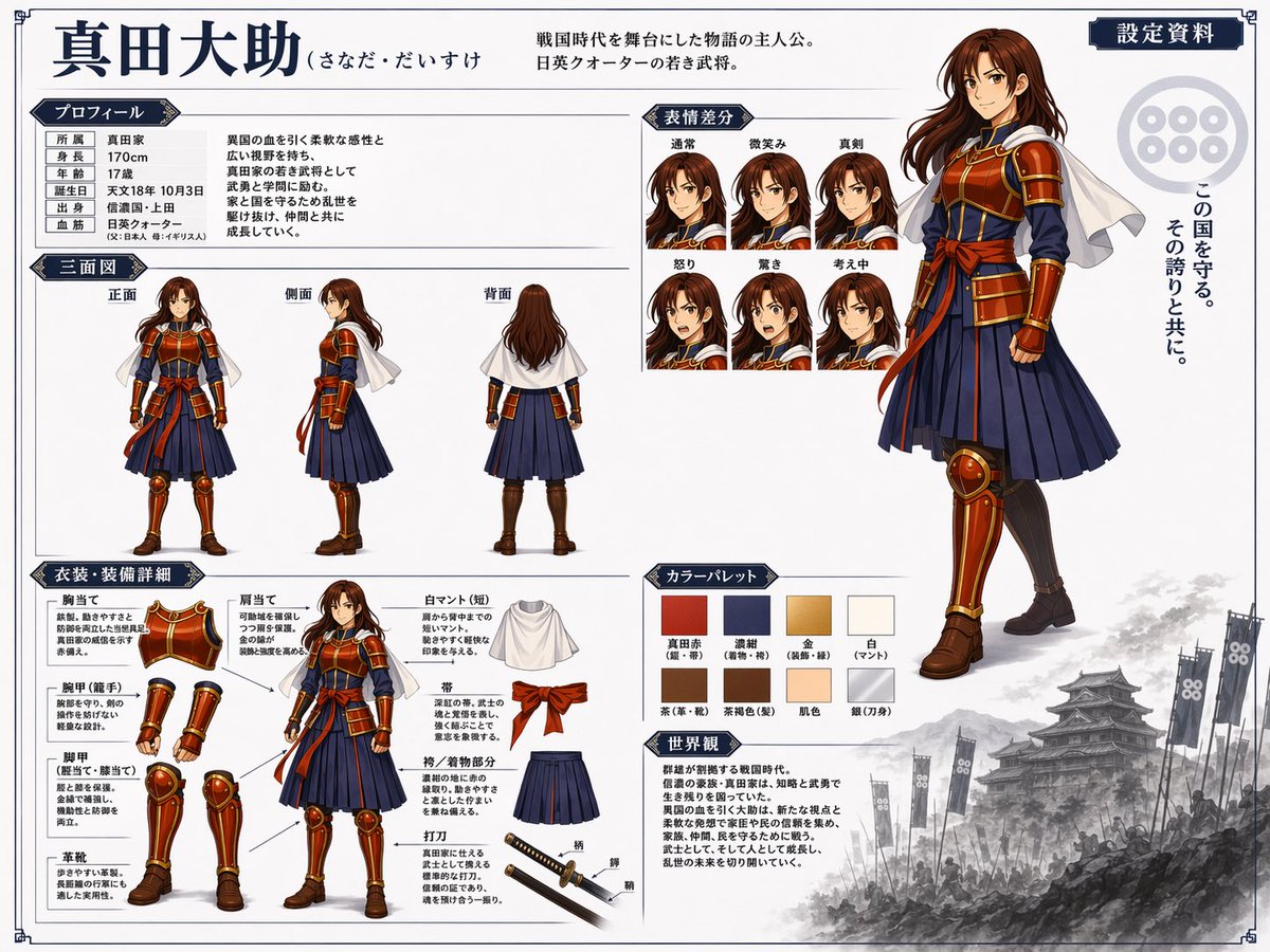 Character Costume Reference Sheet