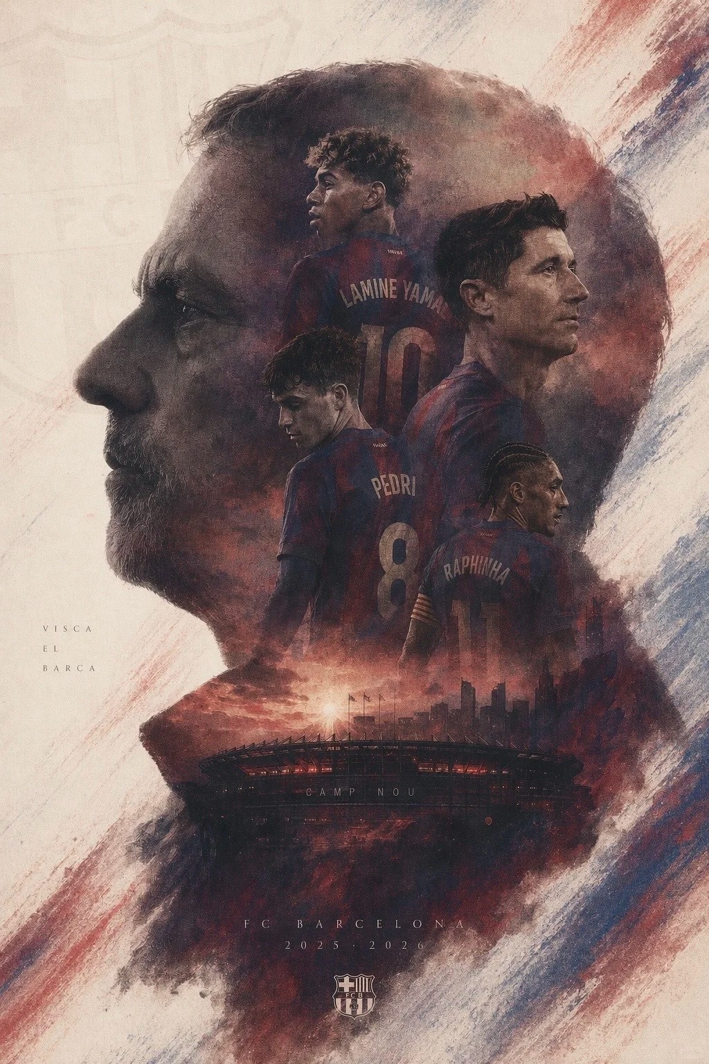 Double Exposure Portrait Poster