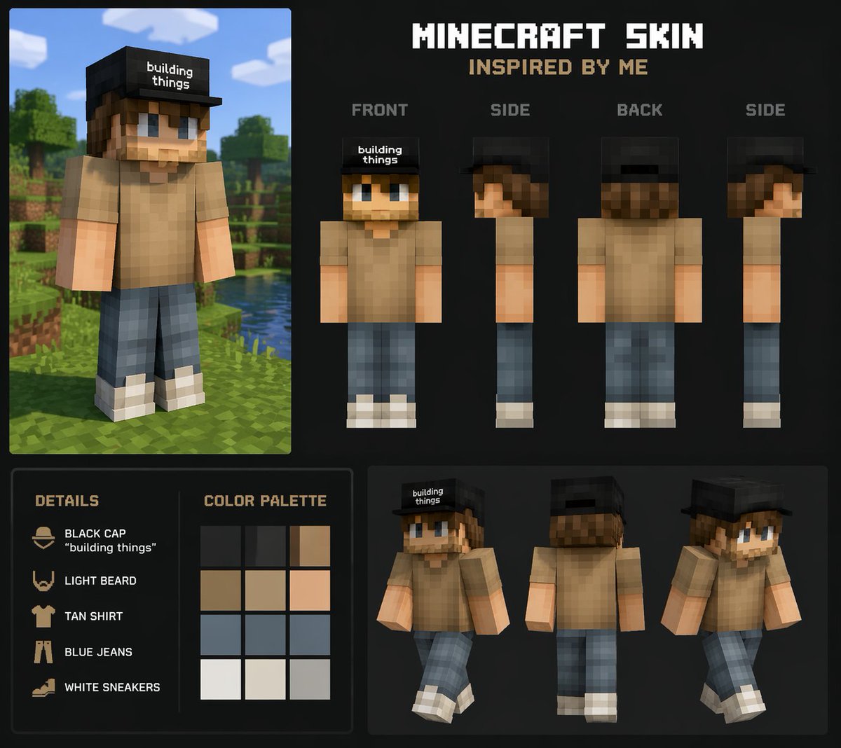 Minecraft Character Skin Sheet