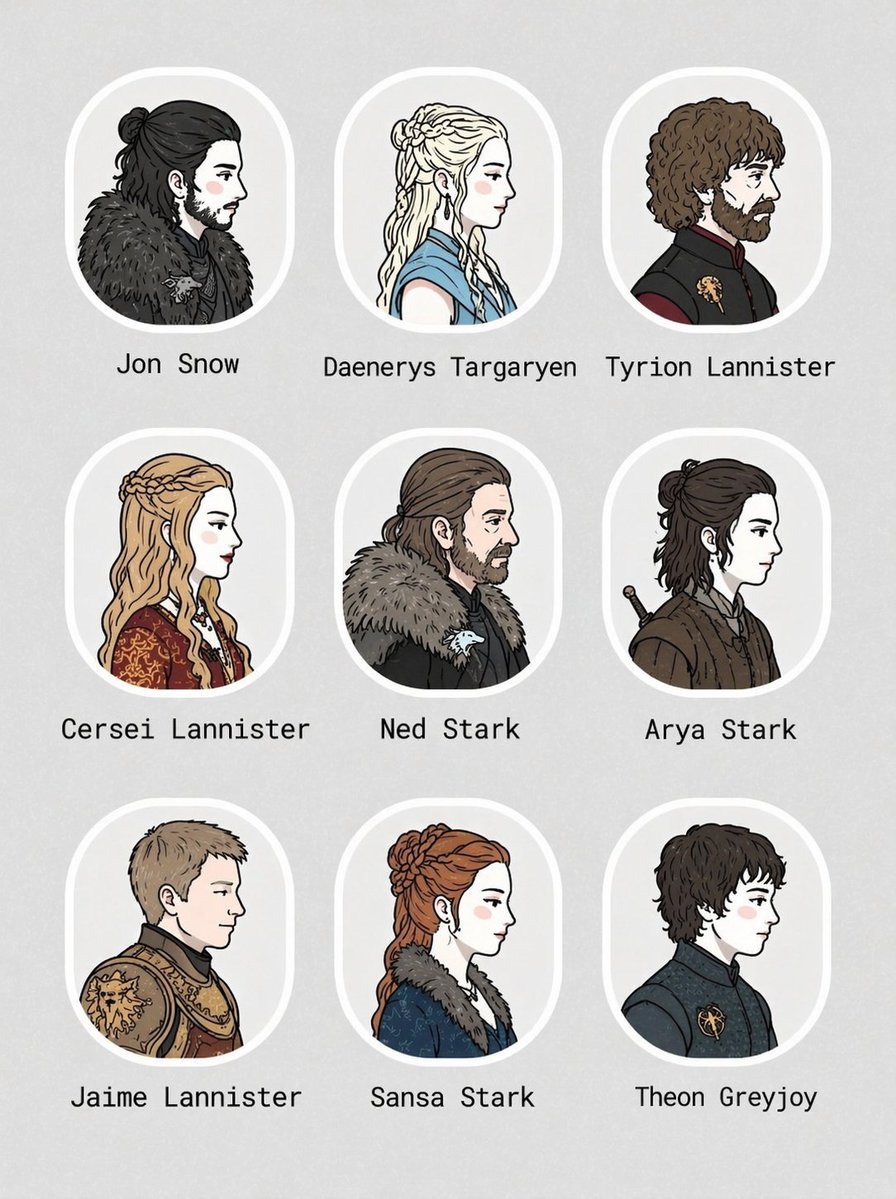 Illustrated Character Avatar Set