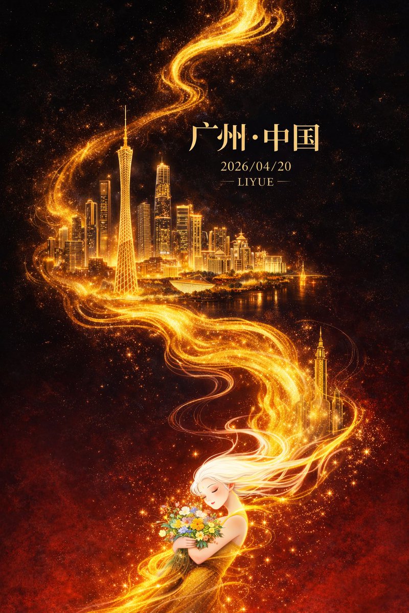 Golden Canton Tower Poster