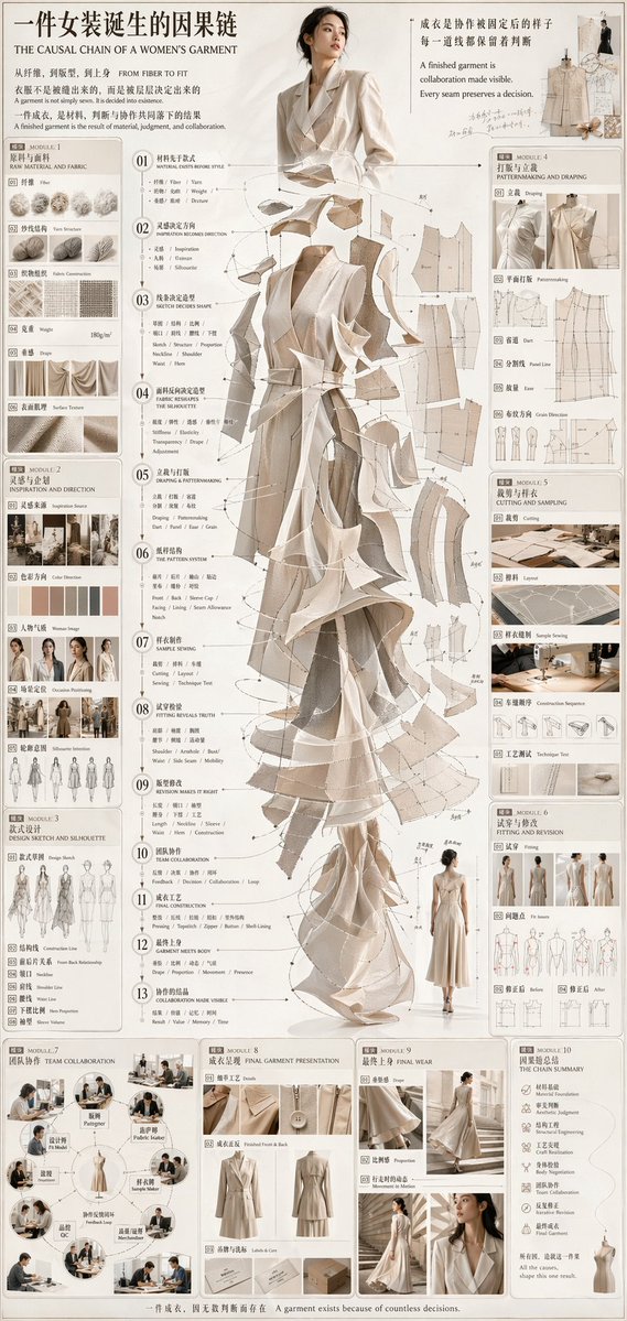 Fashion Garment Construction Infographic