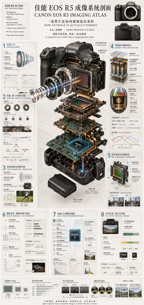 Camera Structure Exploded Infographic