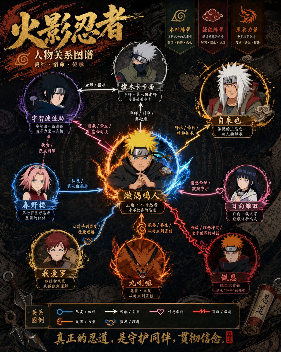 Naruto Character Relationship Map
